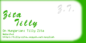 zita tilly business card